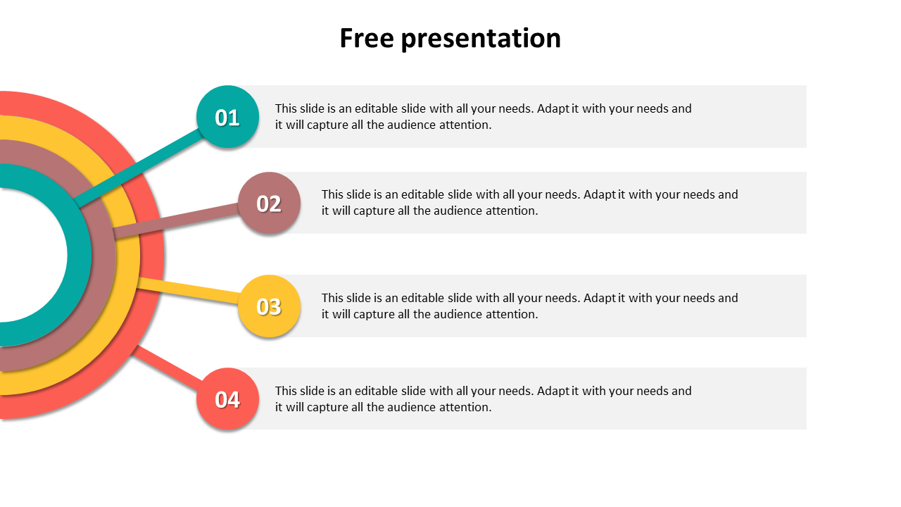 Free - Free Presentation Slide With Multi-Color Semicircles